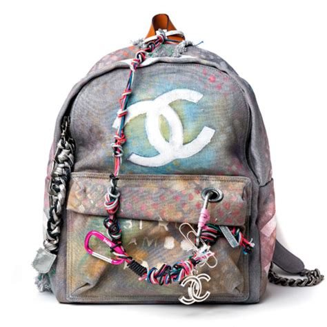 chanel canvas graffiti backpack replica|chanel backpack gabrielle.